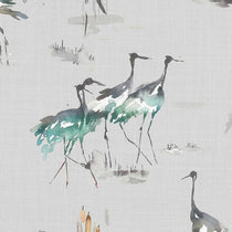 Cranes Cobalt Fabric by the Metre